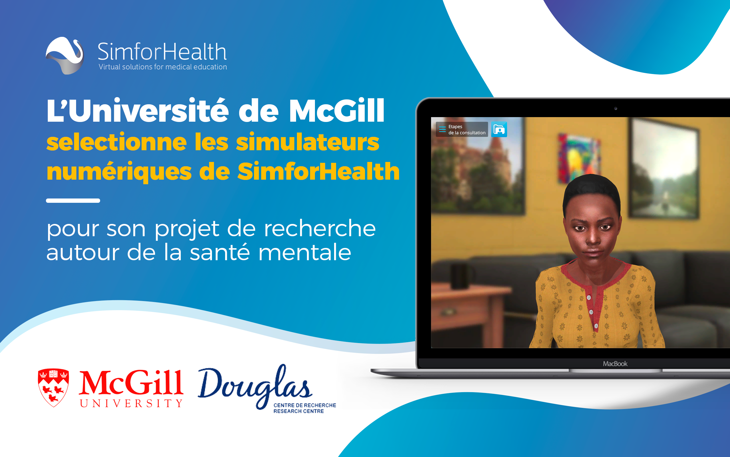 SimforHealth sélectionnée par McGill pour le projet de recherche autour de la santé mentale