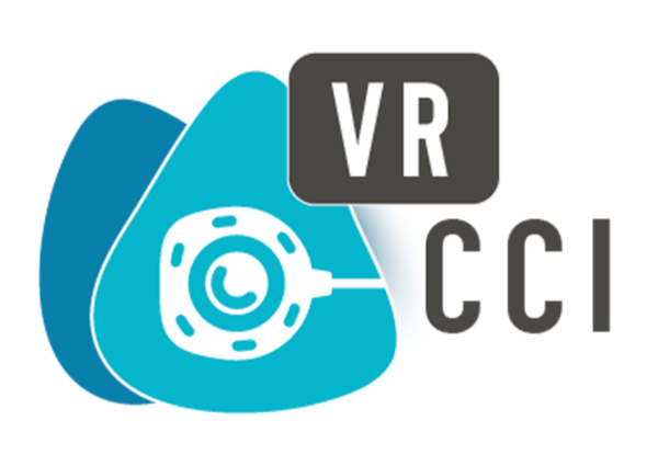 Logo du simulateur en réalité virtuelle "VR CCI".